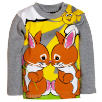 20-006225 "Funny Bunny" Джемпер для девочки, 1-4 года, серый 20-006225 "Funny Bunny" Джемпер для девочки, 1-4 года, серый